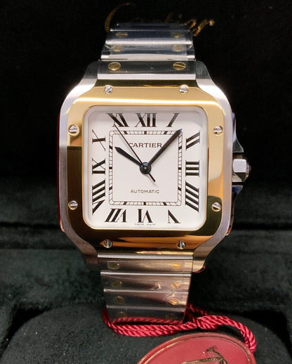 Cartier replica Santos 100 acciaio oro big size