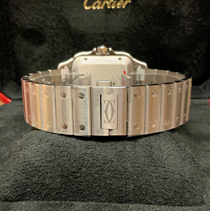 Cartier replica Santos De Cartier WSSA0009 Large Size white dial