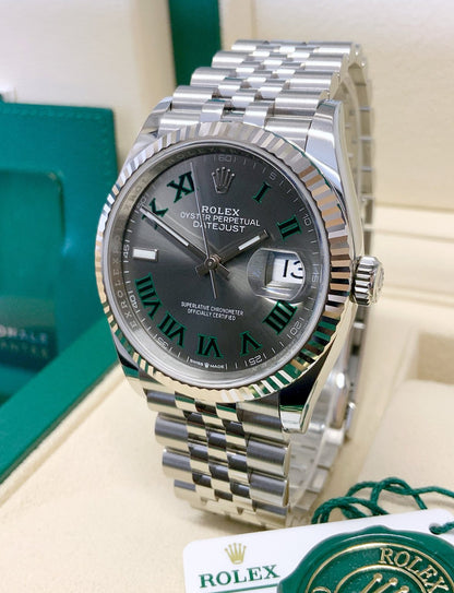 Rolex replica Datejust 36mm 126234 Wimbledon Dial acciaio