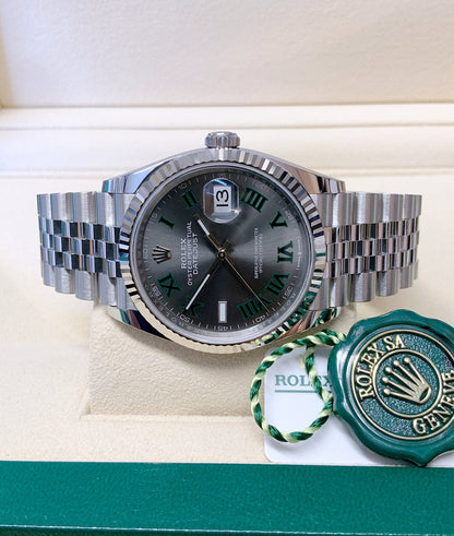 Rolex replica Datejust 36mm 126234 Wimbledon Dial acciaio