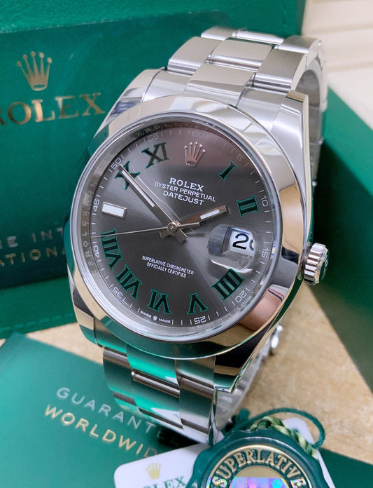 Rolex replica Datejust 41 126300 Wimbledon dial