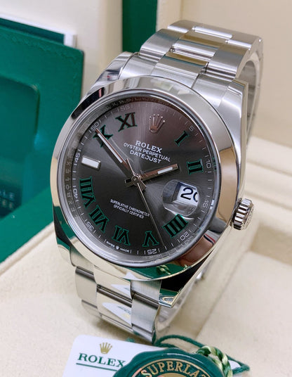 Rolex replica Datejust 41 126300 Wimbledon dial