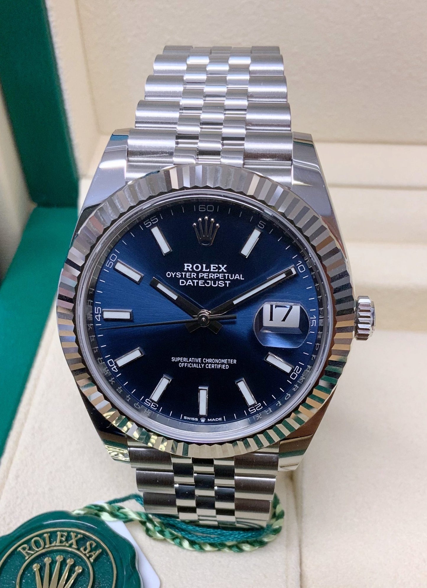 Rolex replica Datejust 41mm 126334 Blue Dial indici
