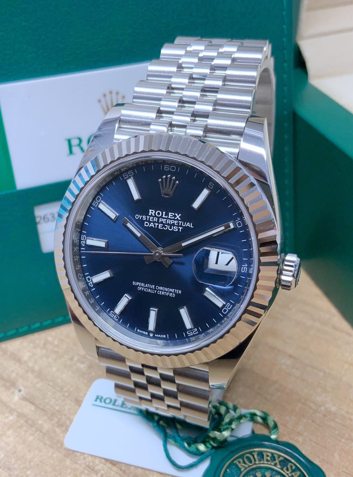 Rolex replica Datejust 41mm 126334 Blue Dial indici