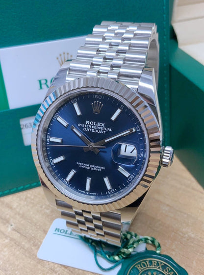 Rolex replica Datejust 41mm 126334 Blue Dial indici
