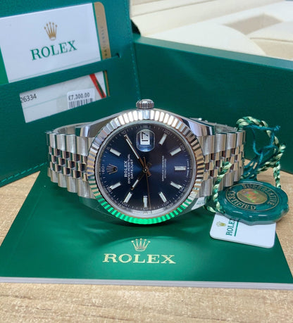 Rolex replica Datejust 41mm 126334 Blue Dial indici