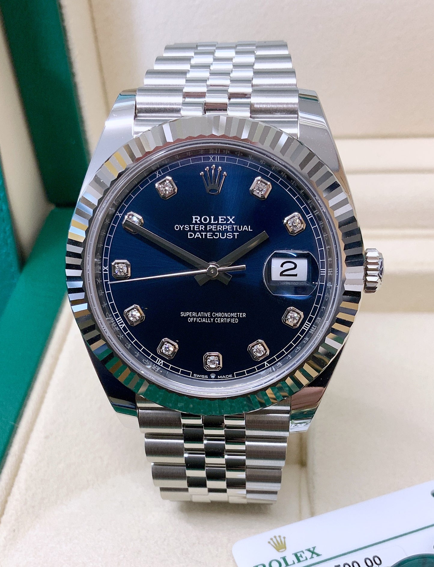 Rolex replica Datejust 41mm 126334 Blue Diamond