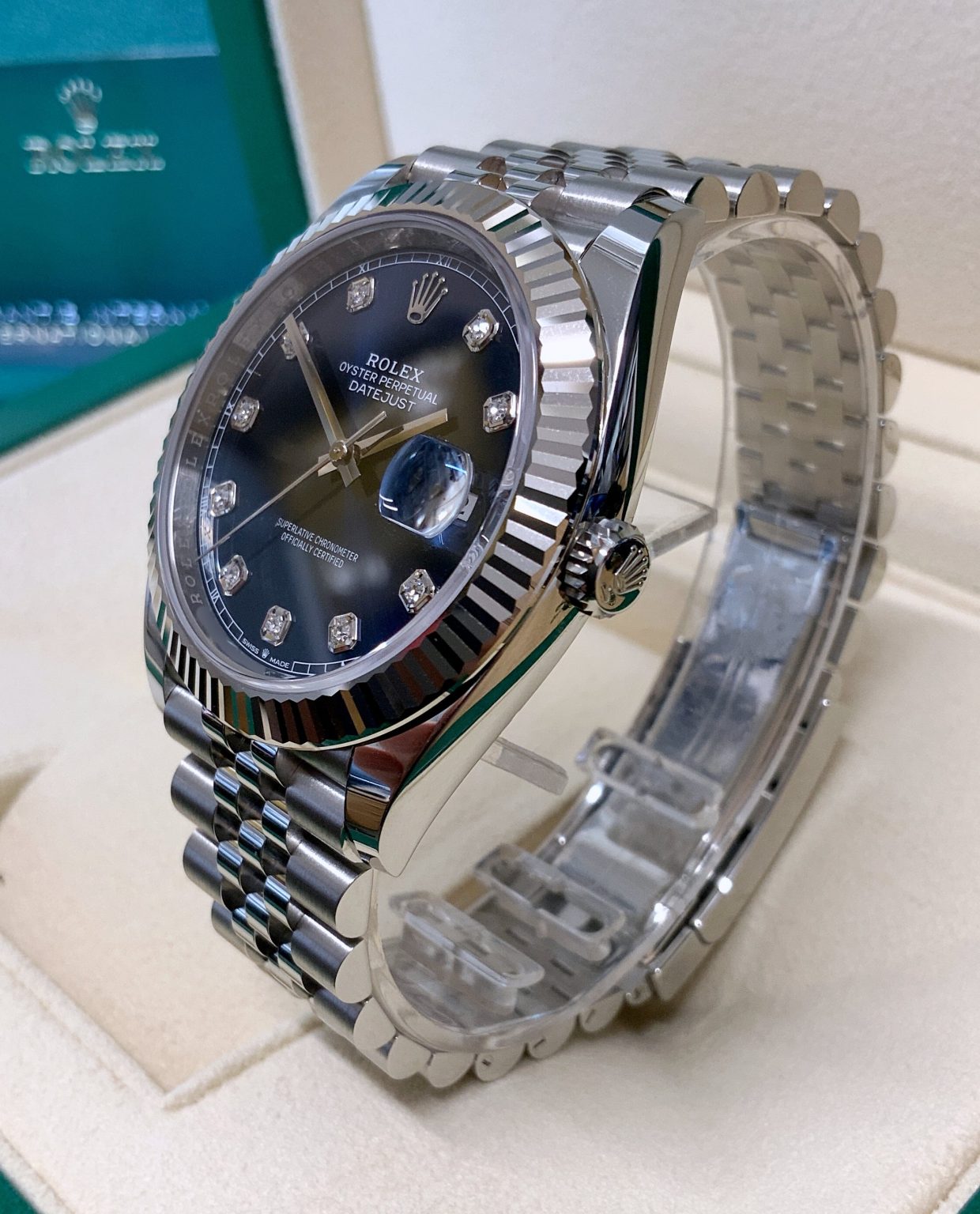 Rolex replica Datejust 41mm 126334 Blue Diamond