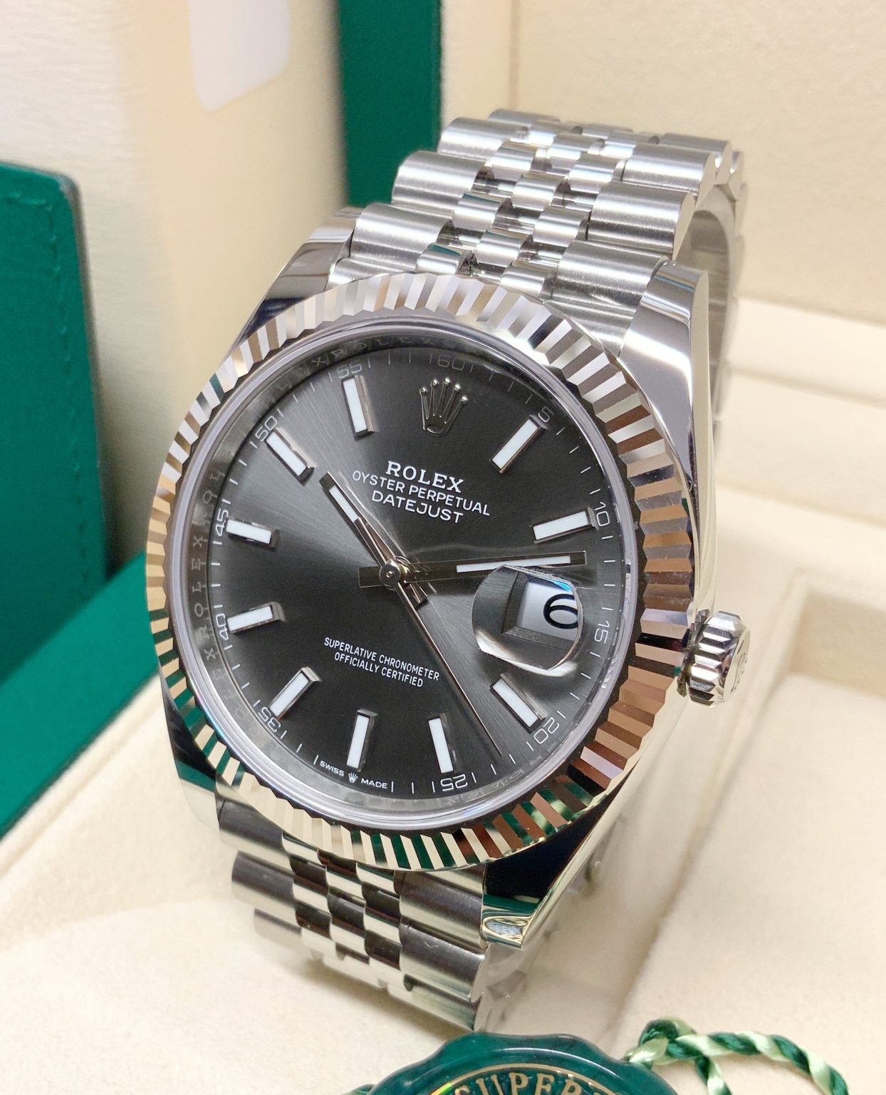 Rolex replica Datejust 41mm 126334 jubilee Slate Dial