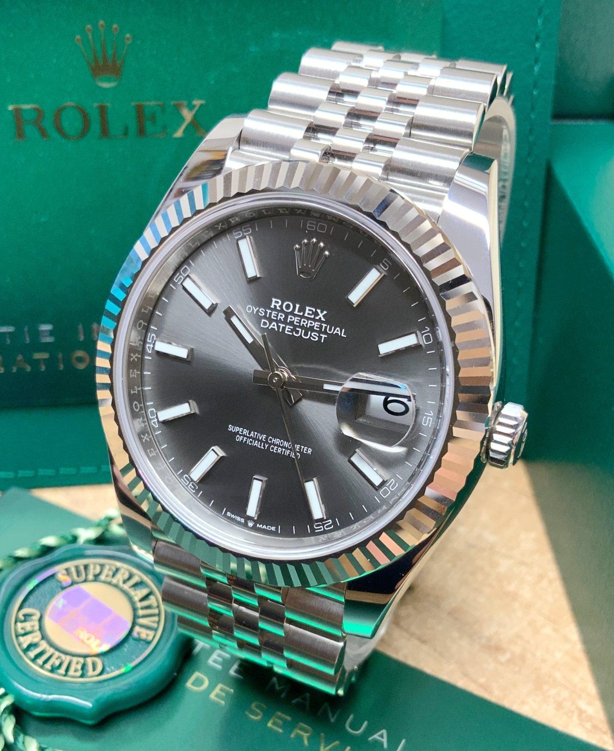 Rolex replica Datejust 41mm 126334 jubilee Slate Dial