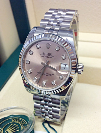 Rolex replica Datejust Lady 31 178274 pink diamond dial