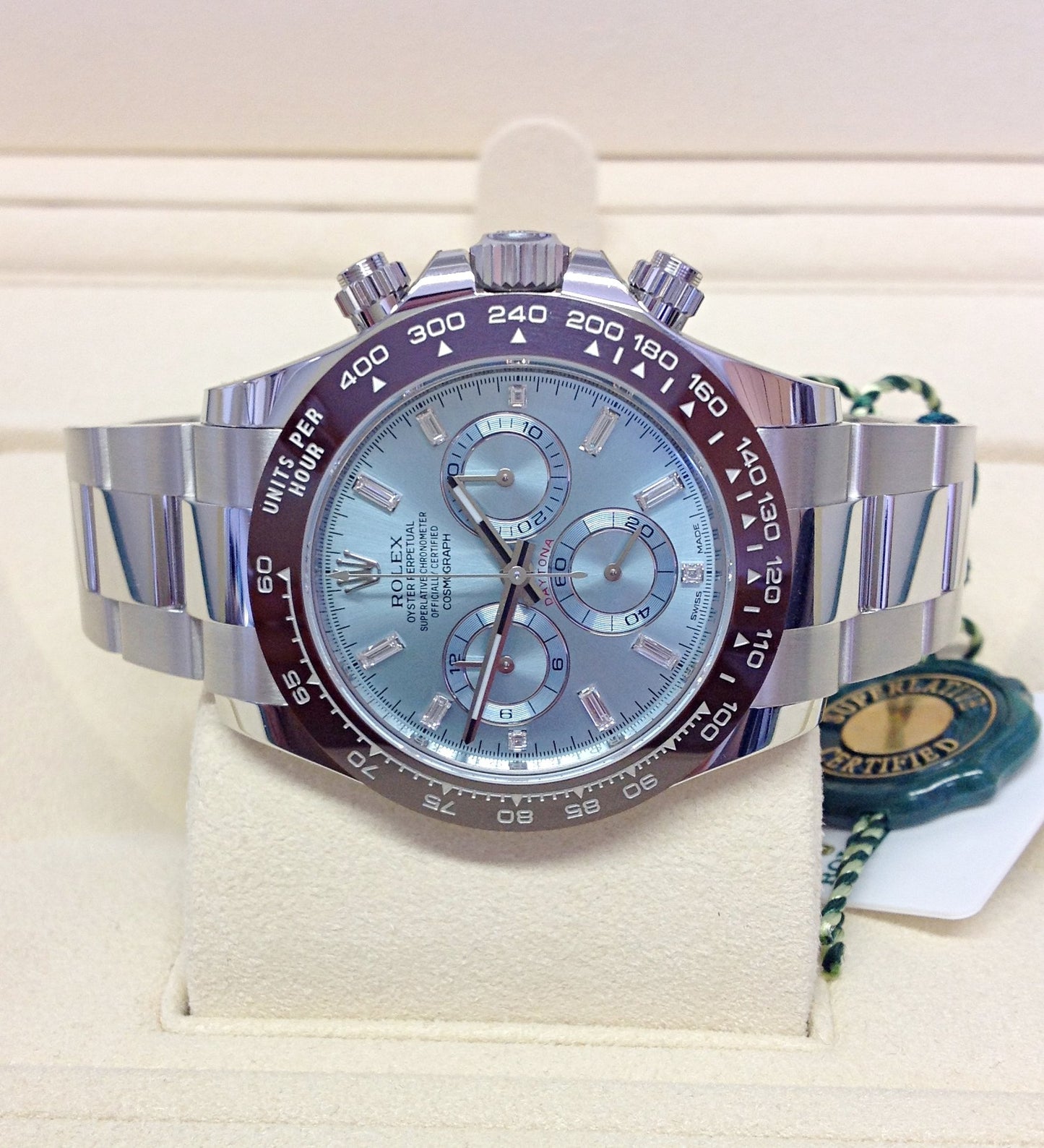 Rolex replica daytona 116506 platinum baguette