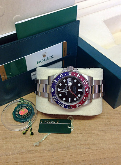 Rolex replica GMT master II ceramica rosso blu orologio