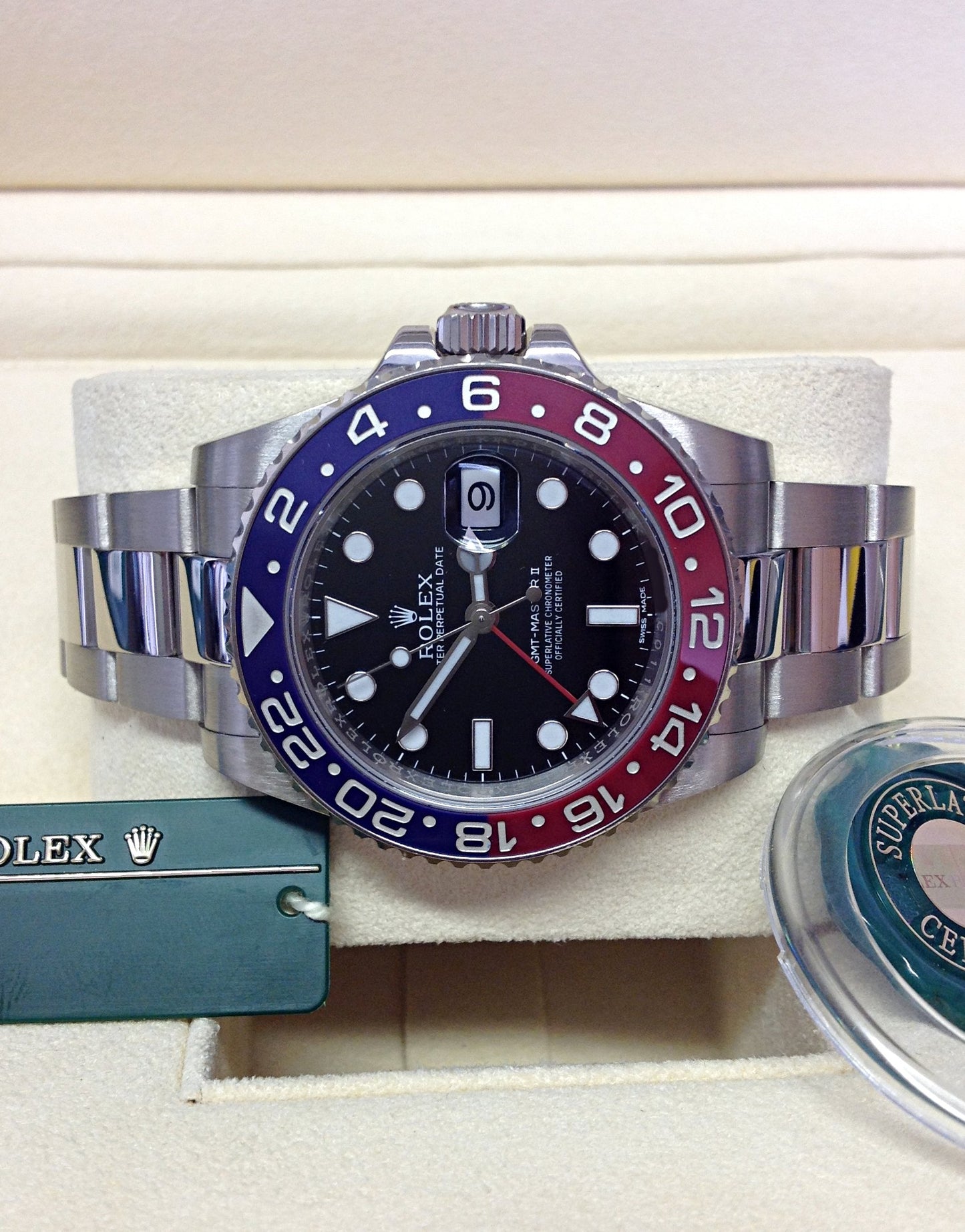 Rolex replica GMT master II ceramica rosso blu orologio