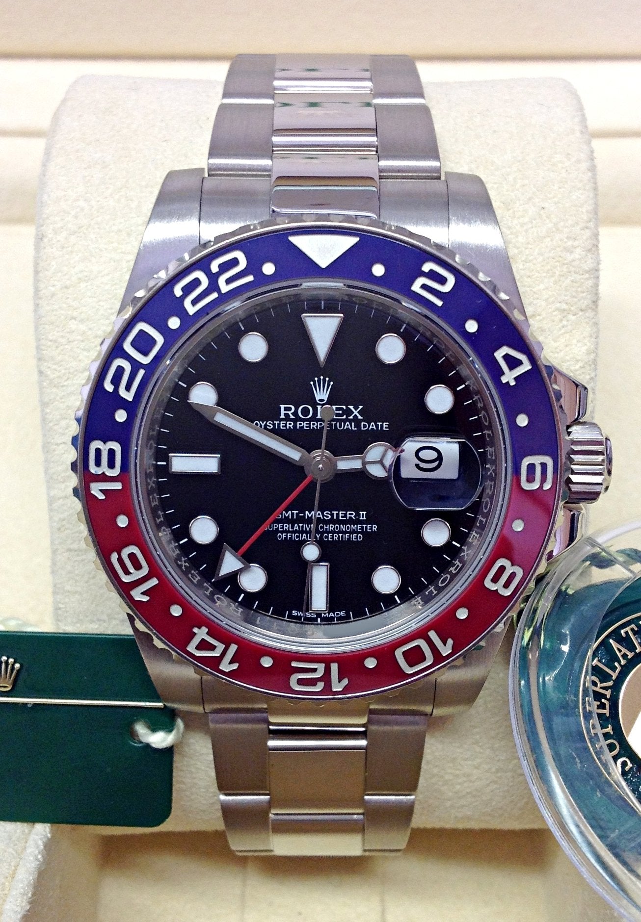 Rolex replica GMT master II ceramica rosso blu orologio
