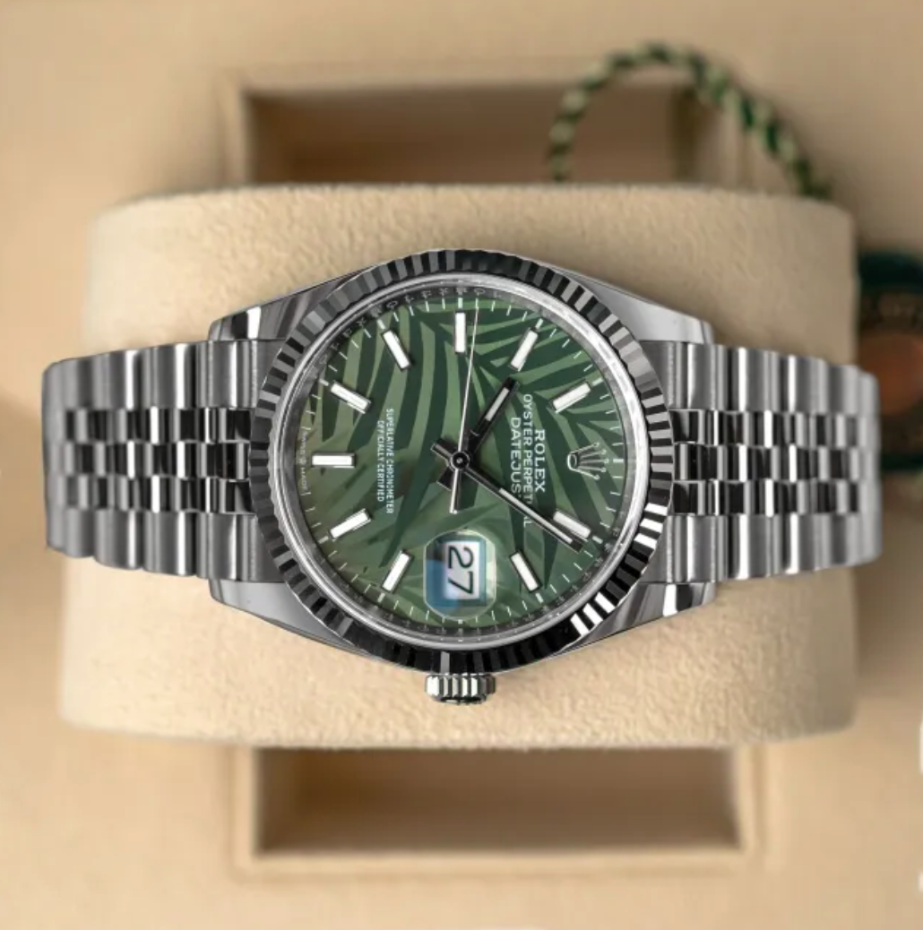 Rolex replica Datejust 36mm 126234 green palm dial