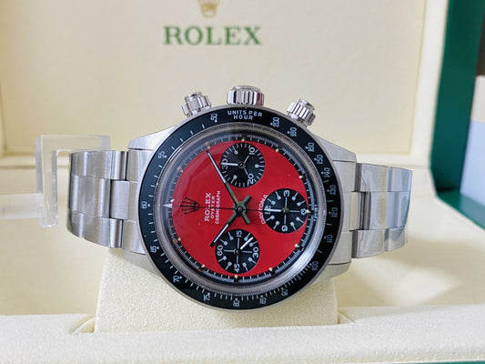 Rolex replica daytona vintage paul newmann 6263 california red dial orologio replica copia imitazione