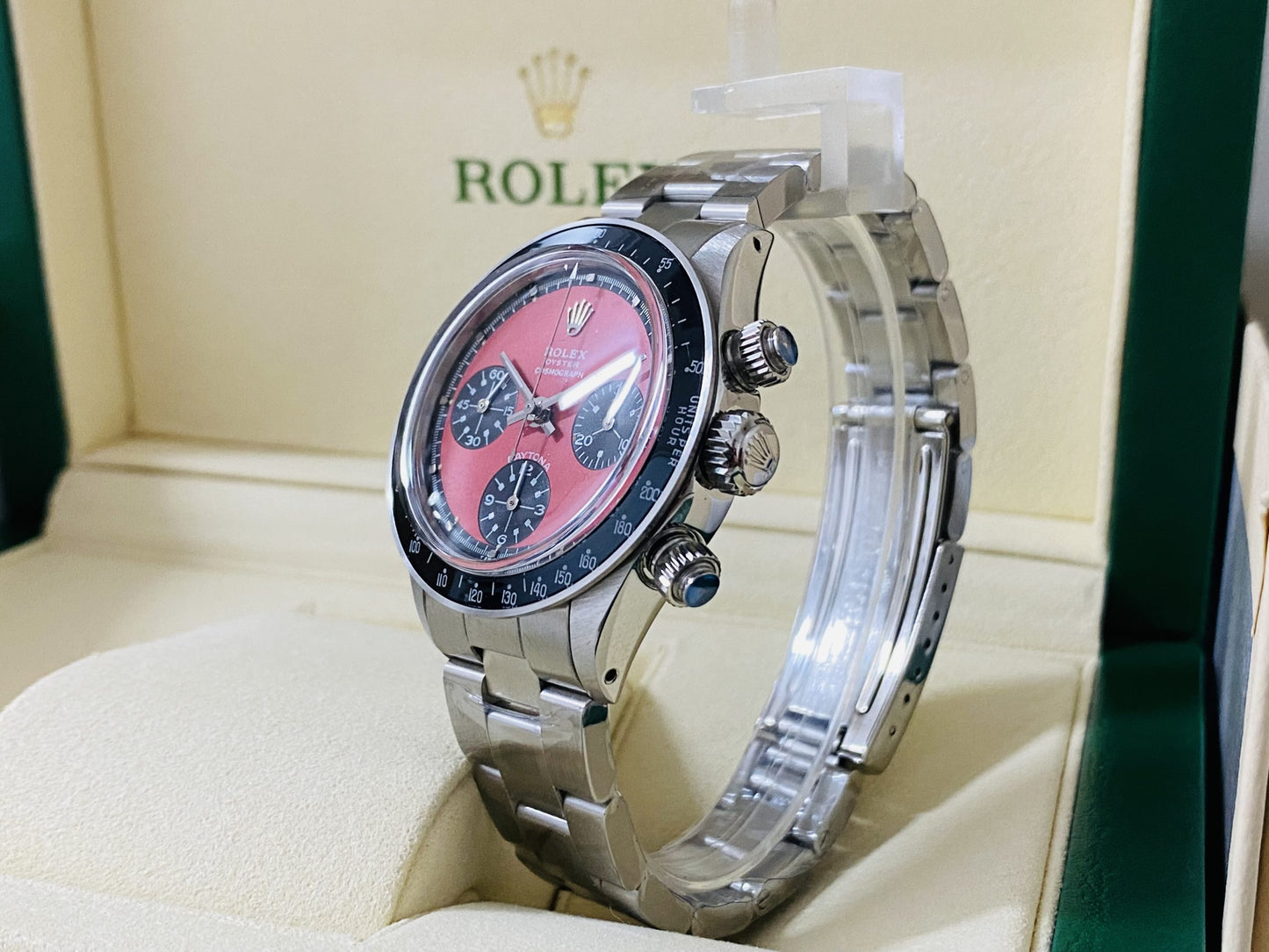 Rolex replica daytona vintage paul newmann 6263 california red dial orologio replica copia imitazione