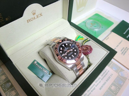 Rolex replica GMT master II ceramica acciaio everose 126711CHNR basilea 2018
