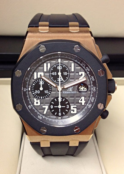 Audemars Piguet replica Royal Oak Offshore Chronograph Rose Gold 25940OK.00.D002CA.01.A gommino old style
