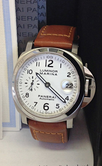 Panerai replica Luminor Marina 40mm PAM00049 white dial