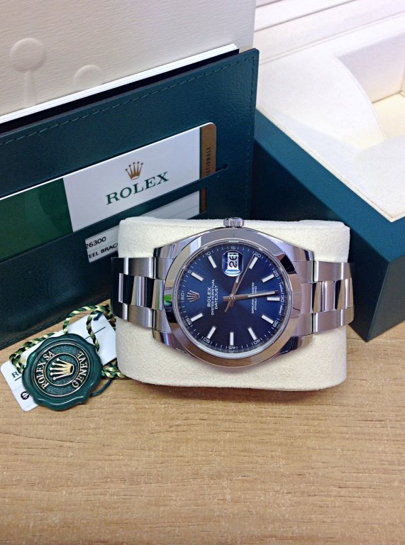 Rolex replica Datejust 41 126300 Blue Dial copia orologio