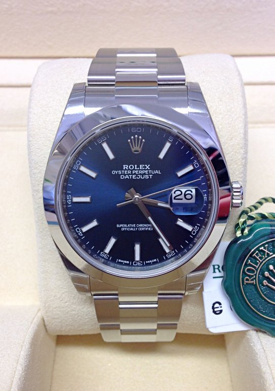 Rolex replica Datejust 41 126300 Blue Dial copia orologio