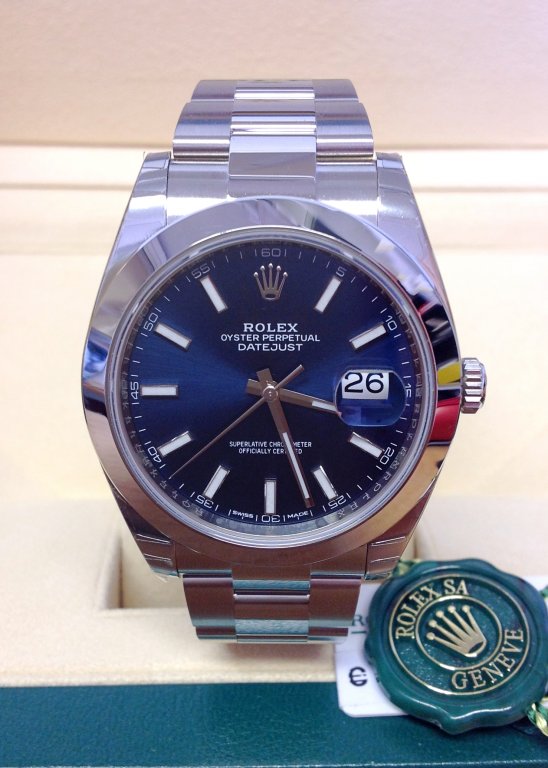 Rolex replica Datejust 41 126300 Blue Dial copia orologio