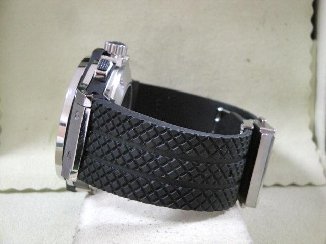 Hublot replica big bang ghiera acciaio strip rubber black dial