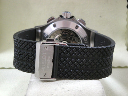 Hublot replica big bang ghiera acciaio strip rubber black dial
